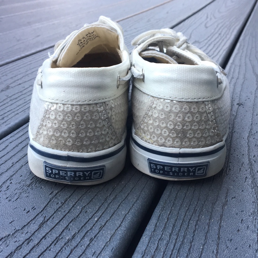 White Sequin Sperry’s - Picture 6 of 8